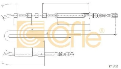 Трос стояночного гальма COFLE 17.1425