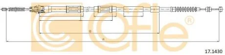 Фото 1 - трос, паркувальна гальмівна система COFLE 17.1430 Трос, паркувальна гальмівна система COFLE 17.1430 (фото 1)