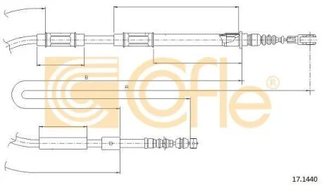 Трос, паркувальна гальмівна система COFLE 17.1440