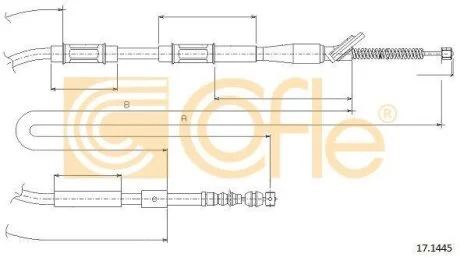 Трос, паркувальна гальмівна система COFLE 17.1445