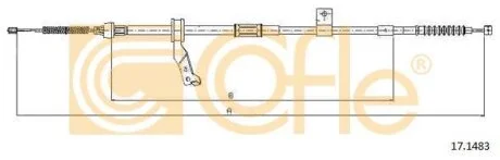 Трос ручного гальма COFLE 17.1483