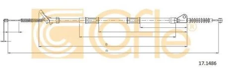Трос, паркувальна гальмівна система COFLE 171486