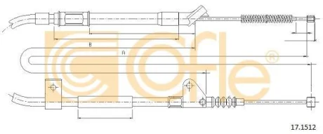 Трос ручного гальма Toyota Camry 30, Lexus ES 01-> лівий L COFLE 171512