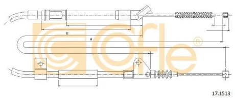 Трос ручного гальма Toyota Camry 30, Lexus ES 01-> правий R COFLE 171513