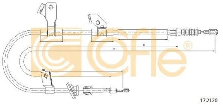 Тросовий привод, стоянкове гальмо COFLE 17.2120