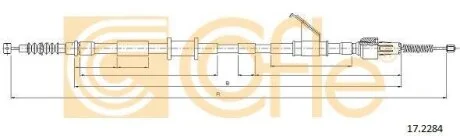 Тросовий привод, стоянкове гальмо COFLE 172284