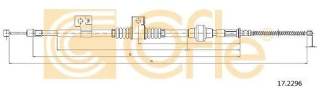 Трос ручного гальма Mitsubishi Outlander II (06-12), ASX (10->) (1632/1418mm) 4WD правый R COFLE 17.2296