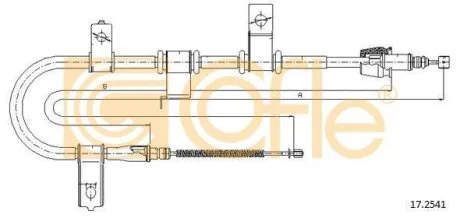 Трос стояночного гальма COFLE 17.2541