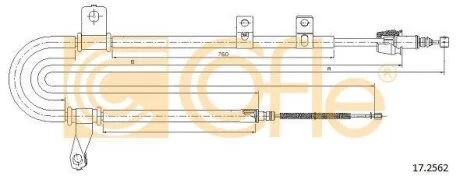 Трос, паркувальна гальмівна система COFLE 172562