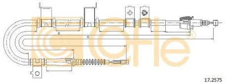 Трос стояночного гальма (Трос стояночного тормоза) COFLE 17.2575