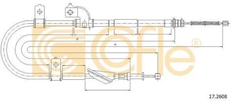 Тросовий привод, стоянкове гальмо COFLE 172608