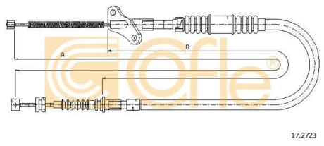 Трос, паркувальна гальмівна система COFLE 17.2723