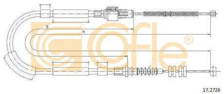 Тросовий привод, стоянкове гальмо COFLE 17.2726