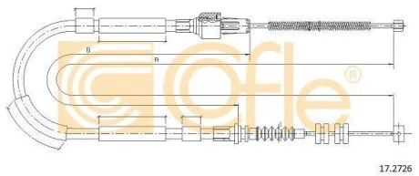 Трос, паркувальна гальмівна система COFLE 17.2726
