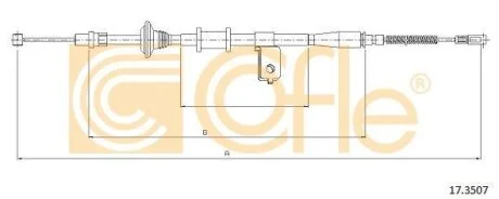 Трос ручника COFLE 17.3507 (фото 1)