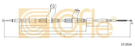 Трос, паркувальна гальмівна система COFLE 17.3514
