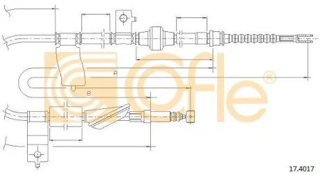 Тросовий привод, стоянкове гальмо COFLE 174017