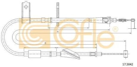 Тросовий привод, стоянкове гальмо COFLE 17.5042