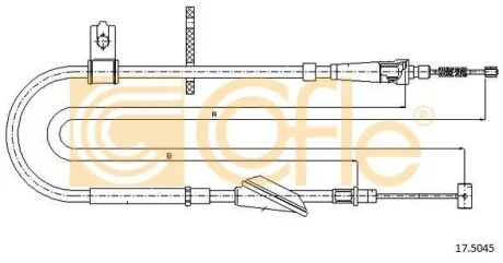 Трос, паркувальна гальмівна система COFLE 17.5045