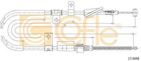 Тросовий привод, стоянкове гальмо COFLE 17.5048