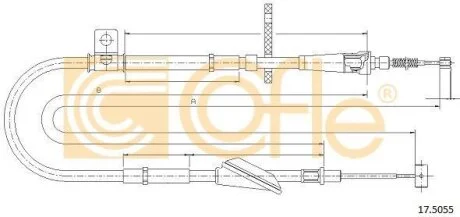 Трос, паркувальна гальмівна система COFLE 175055