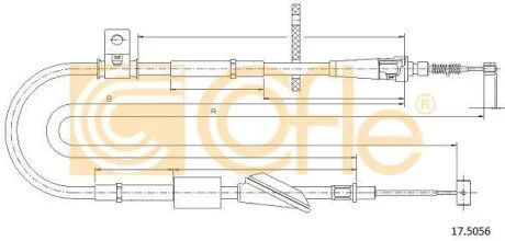 Трос, паркувальна гальмівна система COFLE 175056