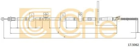 Трос стояночного гальма COFLE 17.5062
