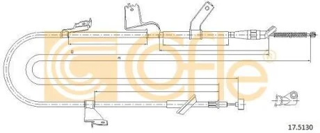 Трос ручника COFLE 17.5130