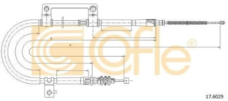 Трос стояночного гальма COFLE 176029