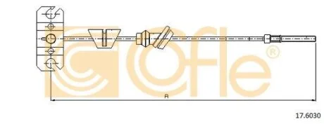 Трос, паркувальна гальмівна система COFLE 176030