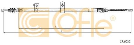 Трос, стояночная тормозная система COFLE 176032