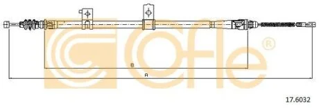 Трос, стояночная тормозная система COFLE 176032