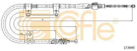 Трос, паркувальна гальмівна система COFLE 176040