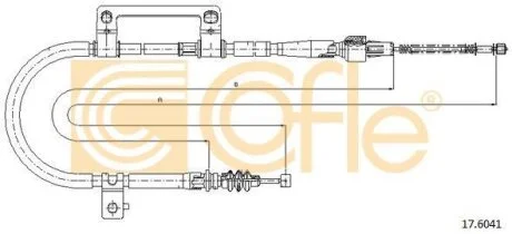 Трос, паркувальна гальмівна система COFLE 176041