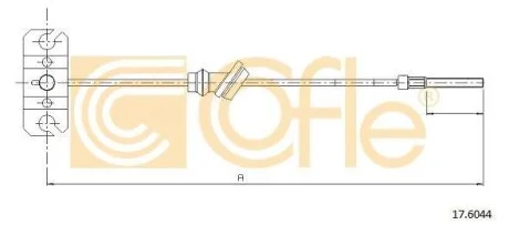Тросовий привод, стоянкове гальмо COFLE 17.6044