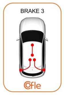 Трос ручного тормоза зад. KIA MAGENTIS 05- Пр. (1755/1553) COFLE 17.6071