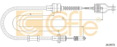 Трос, управление сцеплением COFLE 18.0072