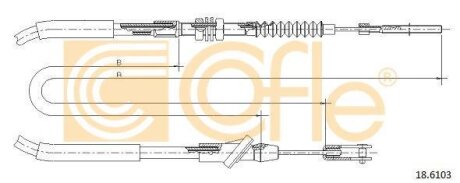Трос, управление сцеплением COFLE 18.6103