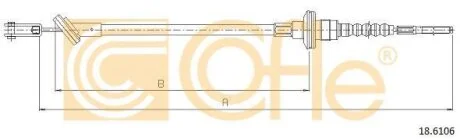 Трос, управление сцеплением COFLE 18.6106