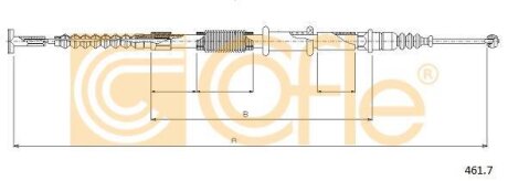 Тросовий привод, стоянкове гальмо COFLE 4617
