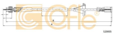 Трос спідометра Opel Corsa B, Tigra 1.2-1.6 (1095mm) COFLE S20005