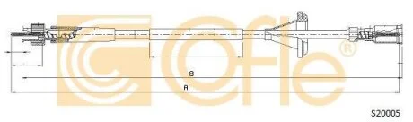 Трос спідометра Opel Corsa B, Tigra 1.2-1.6 (1095mm) COFLE S20005