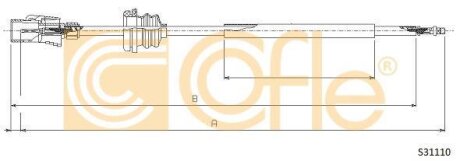 Трос спідометра VW T2 1,9-2,1 81-90 COFLE S31110