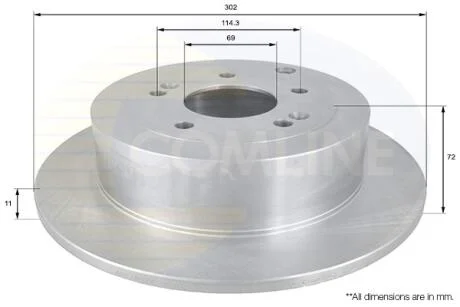 - Диск гальмівний з покриттям COMLINE ADC1094