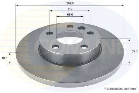 - Диск гальмівний з покриттям COMLINE ADC1464