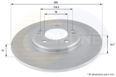 - Диск гальмівний з покриттям COMLINE ADC2411