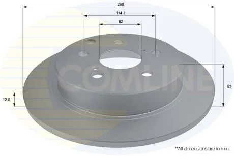 - Диск гальмівний з покриттям COMLINE ADC2806