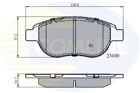 - Гальмівні колодки до дисків COMLINE CBP01038