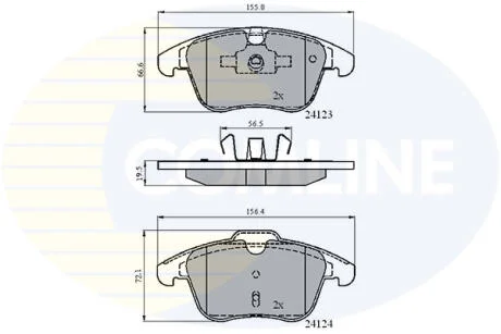 - Гальмівні колодки до дисків COMLINE CBP01591