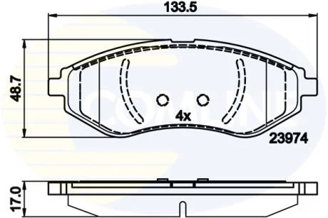- Гальмівні колодки до дисків COMLINE CBP01598